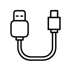 hdmi cable icon, hdmi cable line art - simple line art of hdmi cable, perfect for hdmi cable logos and icons