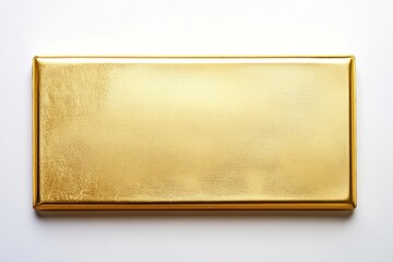 Empty gold rectangular plaque blackboard investment rectangle