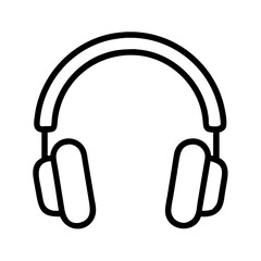 headphones icon, headphones line art - simple line art of headphones, perfect for headphones logos and icons