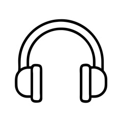 headphones icon, headphones line art - simple line art of headphones, perfect for headphones logos and icons