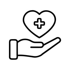 healthcare icon, healthcare line art - simple line art of healthcare, perfect for healthcare logos and icons