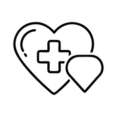 Obraz premium healthcare icon, healthcare line art - simple line art of healthcare, perfect for healthcare logos and icons
