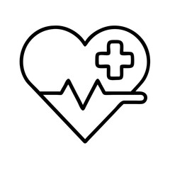 Obraz premium healthcare icon, healthcare line art - simple line art of healthcare, perfect for healthcare logos and icons