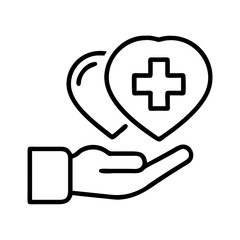 Obraz premium health care icon, health care line art - simple line art of health care, perfect for health care logos and icons