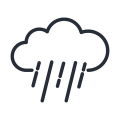 rain drops and cloud weather icon