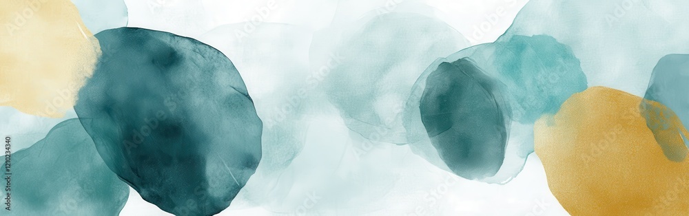 Aufkleber Contemporary abstract pencil strokes background with soft color blends and circular shapes for artistic inspiration