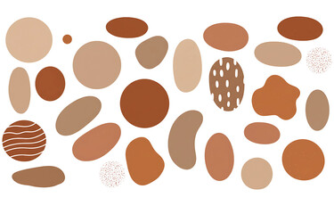 Obraz premium Trendy Abstract Geometric Shapes in Earthy Tones with Subtle Textures