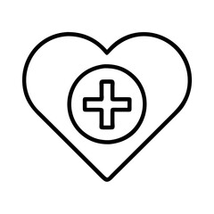 health symbol icon, health symbol line art - simple line art of health symbol, perfect for health symbol logos and icons