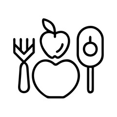 healthy eating guide icon, healthy eating guide line art - simple line art of healthy eating guide, perfect for healthy eating guide logos and icons