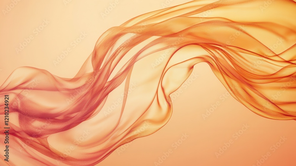Poster Abstract amber background with flowing textures and soft gradients creating a serene atmosphere for creativity