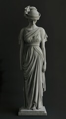 Fototapeta premium Serene Marble Statue: A Classical Sculpture