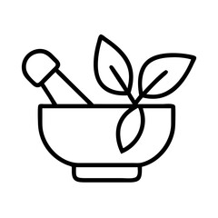 herbal medicine icon, herbal medicine line art - simple line art of herbal medicine, perfect for herbal medicine logos and icons