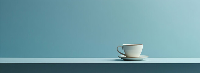 Minimalist plain blue background for product photography