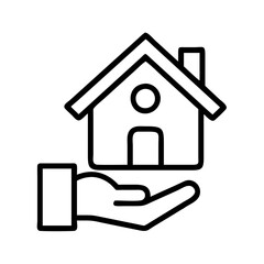 housing icon, housing line art - simple line art of housing, perfect for housing logos and icons