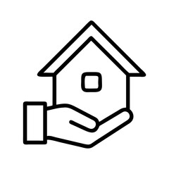 housing icon, housing line art - simple line art of housing, perfect for housing logos and icons