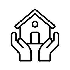 housing icon, housing line art - simple line art of housing, perfect for housing logos and icons