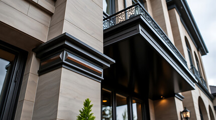 Modern Luxury Home Exterior: Architectural Design and Details of a Contemporary House Facade