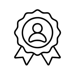 influencer badge icon, influencer badge line art - simple line art of influencer badge, perfect for influencer badge logos and icons