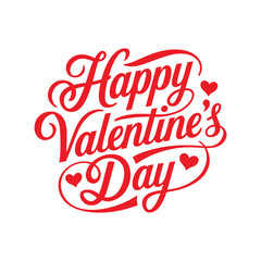 Valentines Day elegant hand text banner.