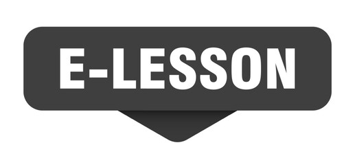 e-lesson sticker. e-lesson sign on transparent background