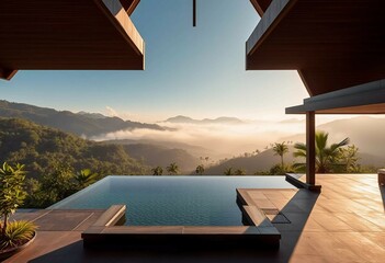 Sunrise Infinity Pool with Mountain View