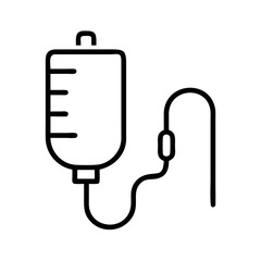 infusion tube icon, infusion tube line art - simple line art of infusion tube, perfect for infusion tube logos and icons