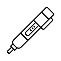 insulin pen icon, insulin pen line art - simple line art of insulin pen, perfect for insulin pen logos and icons