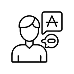 interpreter icon, interpreter line art - simple line art of interpreter, perfect for interpreter logos and icons