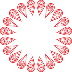 Beautiful flower art and mandala vector design