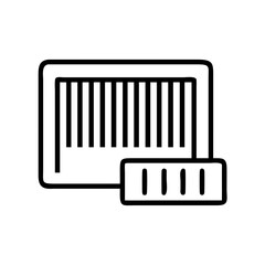 inventory barcode icon, inventory barcode line art - simple line art of inventory barcode, perfect for inventory barcode logos and icons