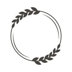 floral frame round shape