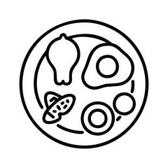 keto diet icon, keto diet line art - simple line art of keto diet, perfect for keto diet logos and icons