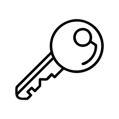 key icon, key line art - simple line art of key, perfect for key logos and icons
