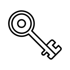 key icon, key line art - simple line art of key, perfect for key logos and icons