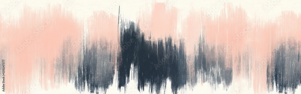 Poster gradient of soft pencil strokes with gentle transitions in pastel shades and dark tones on a light b