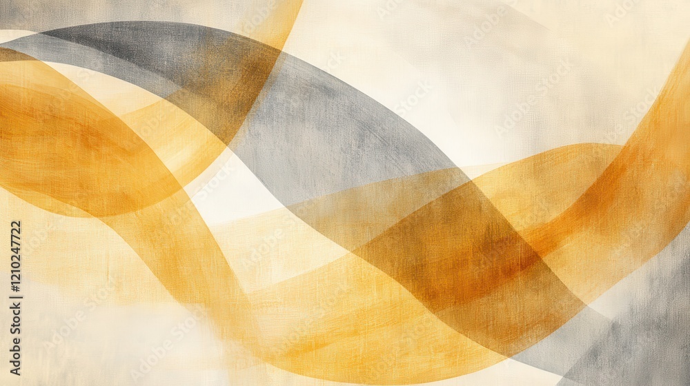 Fototapete soft pencil strokes create an abstract composition with gentle curves and muted colors in a serene a