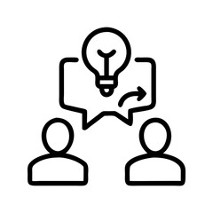 knowledge sharing icon, knowledge sharing line art - simple line art of knowledge sharing, perfect for knowledge sharing logos and icons