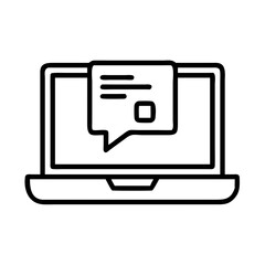 laptop icon, laptop line art - simple line art of laptop, perfect for laptop logos and icons