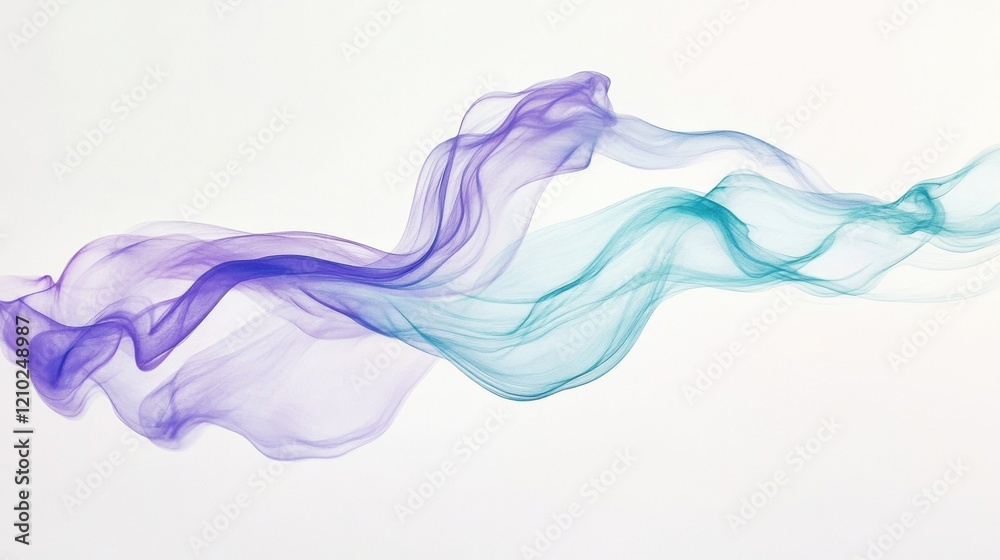 Aufkleber swirling lavender and teal hues blend softly against a light background, creating a tranquil and min