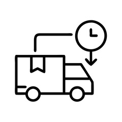 last mile delivery icon, last mile delivery line art - simple line art of last mile delivery, perfect for last mile delivery logos and icons