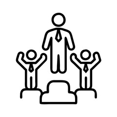 leadership icon, leadership line art - simple line art of leadership, perfect for leadership logos and icons