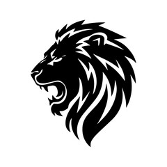 Royal heraldic lions. Black silhouette of rampant lion and griffins for logo or coat of arms. Premium wild animal crest symbols.	
