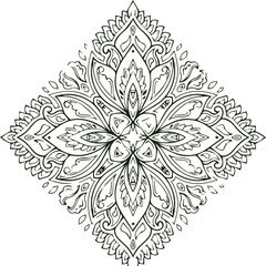 Beautiful flower art and mandala vector design
