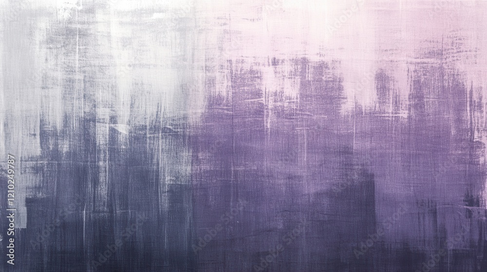 Poster Elegant gradient of pencil strokes transitioning from soft gray to rich purple tones in a calm and serene background