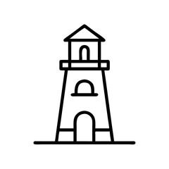 lighthouse icon, lighthouse line art - simple line art of lighthouse, perfect for lighthouse logos and icons
