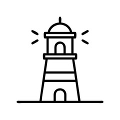 lighthouse icon, lighthouse line art - simple line art of lighthouse, perfect for lighthouse logos and icons