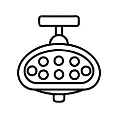 light for surgery icon, light for surgery line art - simple line art of light for surgery, perfect for light for surgery logos and icons