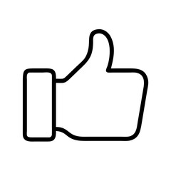like button icon, like button line art - simple line art of like button, perfect for like button logos and icons