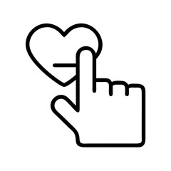 like button icon, like button line art - simple line art of like button, perfect for like button logos and icons