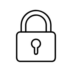 lock icon, lock line art - simple line art of lock, perfect for lock logos and icons